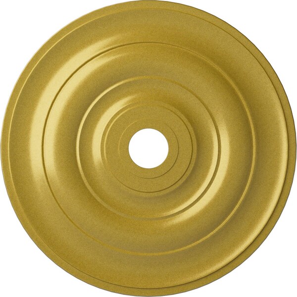 Ekena Millwork Jefferson Ceiling Medallion (Fits Canopies up to 5"), 26 1/2"OD x 3 5/8"ID x 1 1/2"P, Rich Gold CM26JERGS - main